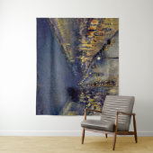 Camille Pissarro - Boulevard Montmartre bei Nacht Wandteppich (Beispiel)