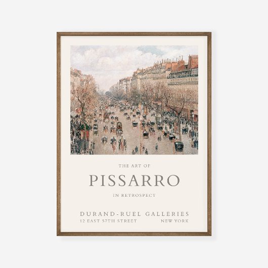 Camille Pissarro Boulevard Montmartre Kunstmuseum Poster