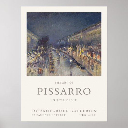 Camille Pissarro Boulevard Montmartre Kunstmuseum Poster (Vorne)