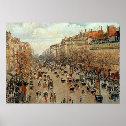 Camille Pissarro Boulevard Montmartre Malerei Poster (Vorne)