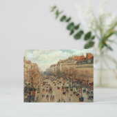 Camille Pissarro Boulevard Montmartre Malerei Postkarte (Stehend Vorderseite)