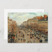 Camille Pissarro Boulevard Montmartre Malerei Postkarte (Vorne/Hinten)