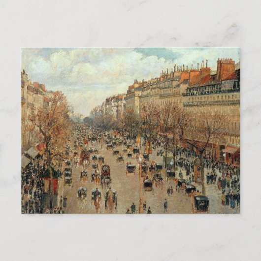 Camille Pissarro Boulevard Montmartre Malerei Postkarte (Vorderseite)