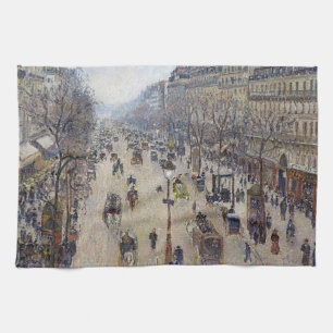 Camille Pissarro - Boulevard Montmartre, Morgen Geschirrtuch