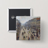 Camille Pissarro - Boulevard Montmartre, morgens Button (Vorne & Hinten)
