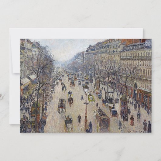 Camille Pissarro - Boulevard Montmartre, morgens Einladung (Vorderseite)