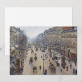 Camille Pissarro - Boulevard Montmartre, morgens Einladung (Vorne/Hinten)