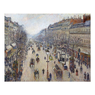 Camille Pissarro - Boulevard Montmartre, morgens Fotodruck