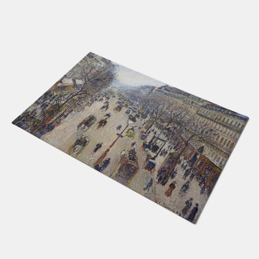Camille Pissarro - Boulevard Montmartre, morgens Fußmatte (Schrägansicht)