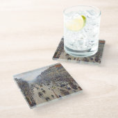 Camille Pissarro - Boulevard Montmartre, morgens Glasuntersetzer (Schrägansicht)