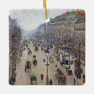 Camille Pissarro - Boulevard Montmartre, morgens Keramikornament