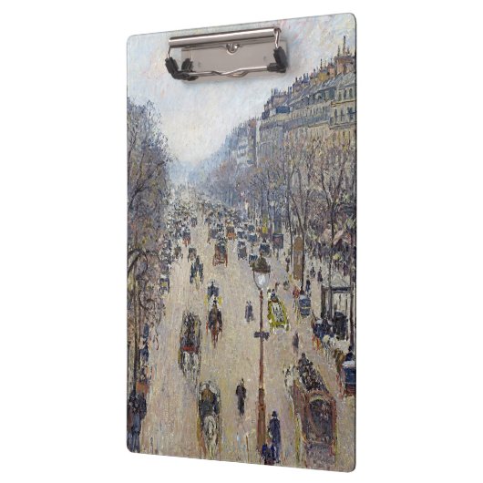 Camille Pissarro - Boulevard Montmartre, morgens Klemmbrett (Links)