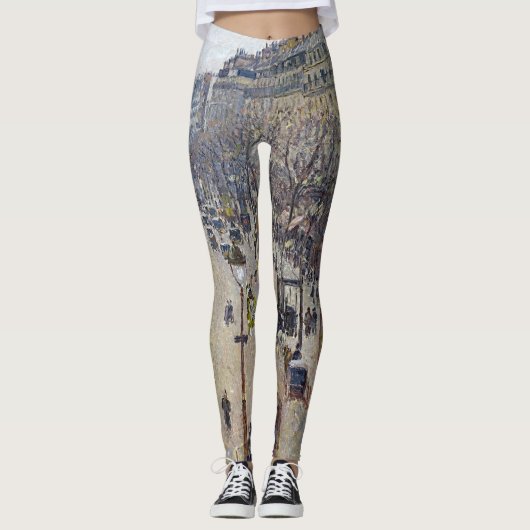 Camille Pissarro - Boulevard Montmartre, morgens Leggings (Vorderseite)
