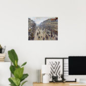 Camille Pissarro - Boulevard Montmartre, morgens Poster (Heimbüro)