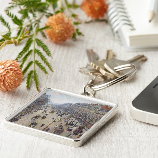 Camille Pissarro - Boulevard Montmartre, morgens Schlüsselanhänger (Seite)