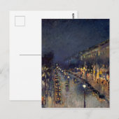 Camille Pissarro Boulevard Montmartre Postkarte (Vorne/Hinten)