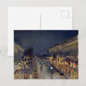 Camille Pissarro Boulevard Montmartre Postkarte (Vorne/Hinten)