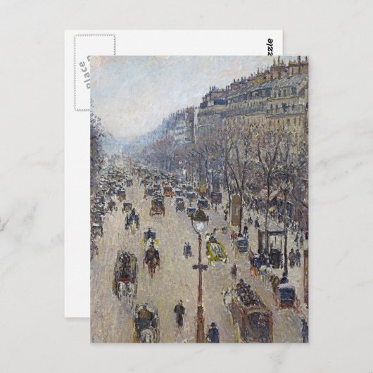 Camille Pissarro - Boulevard Montmartre Postkarte (Vorne/Hinten)