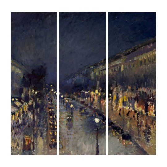 Camille Pissarro Boulevard Montmartre Triptychon Zazzle De