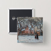 Camille Pissarro - Chataigniers a Louvecienne Button (Vorne & Hinten)