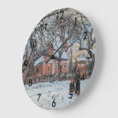 Camille Pissarro - Chataigniers a Louvecienne Große Wanduhr (Winkel)