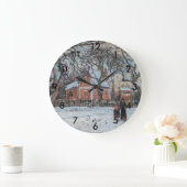 Camille Pissarro - Chataigniers a Louvecienne Große Wanduhr (Zuhause)