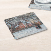 Camille Pissarro - Chataigniers a Louvecienne Rechteckiger Pappuntersetzer (angewinkelt)