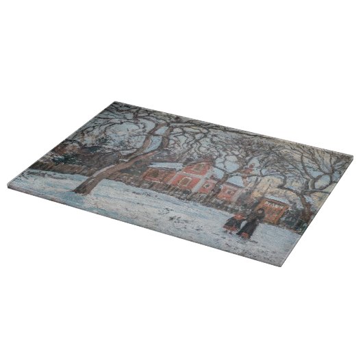 Camille Pissarro - Chataigniers a Louvecienne Schneidebrett (Ecke)