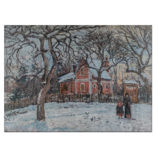 Camille Pissarro - Chataigniers a Louvecienne Schneidebrett (Vorderseite)
