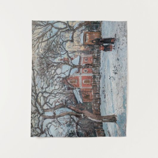 Camille Pissarro - Chataigniers a Louvecienne Wandteppich (Vorderseite)