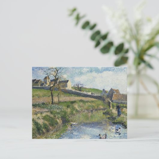 Camille Pissarro | Der Betrieb in Osny, 1883 Postkarte (Stehend Vorderseite)