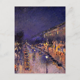 Camille Pissarro Der Boulevard Montmartre bei Nach Postkarte