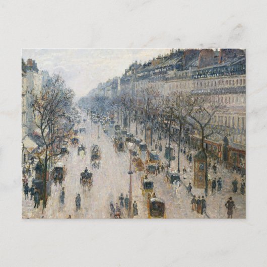 Camille Pissarro - Der Boulevard Montmartre Postkarte (Vorderseite)