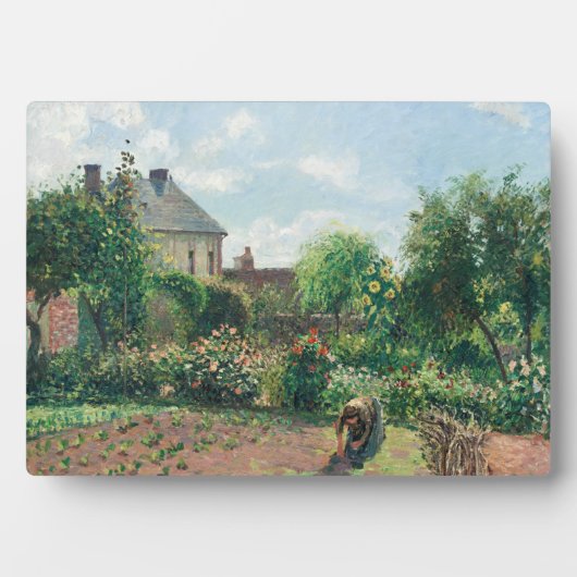 Camille Pissarro Der Künstlergarten in Eragny Fotoplatte (Vorderseite)