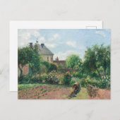 Camille Pissarro Der Künstlergarten in Eragny Postkarte (Vorne/Hinten)