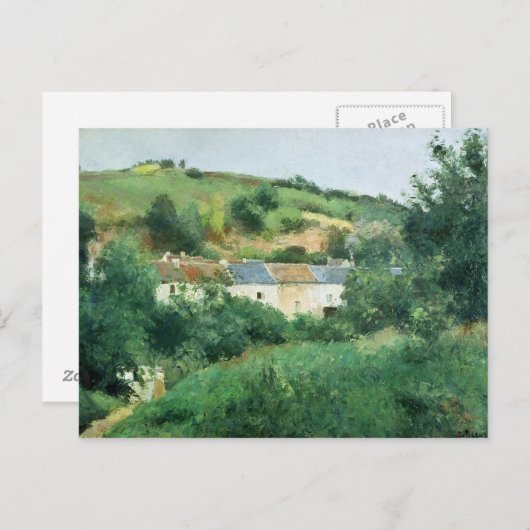 Camille Pissarro | Der Weg im Dorf, 1875 Postkarte (Vorne/Hinten)
