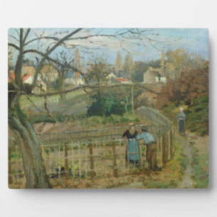 Camille Pissarro   Der Zaun von 1872 (Öl auf Leinw Fotoplatte