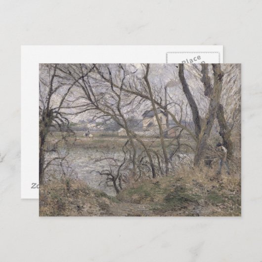 Camille Pissarro | Die Banken des Oises Postkarte (Vorne/Hinten)