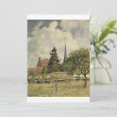 Camille Pissarro - Die Kirche in Eragny Einladung (Stehend Vorderseite)