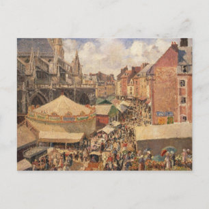 Camille Pissarro   Die Messe in Dieppe, Sunny Morn Postkarte