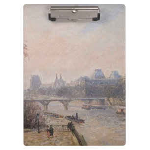 Camille Pissarro - Die Seine und der Louvre Klemmbrett