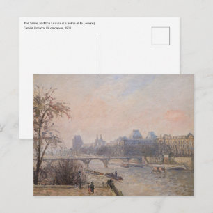 Camille Pissarro - Die Seine und der Louvre Postkarte