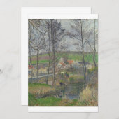 Camille Pissarro - Die Ufer der Viosne bei Osny Einladung (Vorne/Hinten)