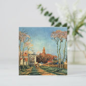 Camille Pissarro Einfahrt Dorf Voisins Karte (Stehend Vorderseite)