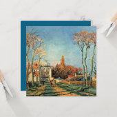 Camille Pissarro Einfahrt Dorf Voisins Karte (Vorderseite/Rückseite Beispiel)