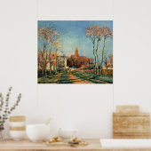 Camille Pissarro Eintritt in das Dorf Voisins 1872 Poster (Küche)
