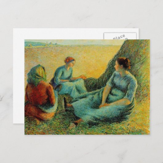 Camille Pissarro - Haymakers Resting Postkarte (Vorne/Hinten)