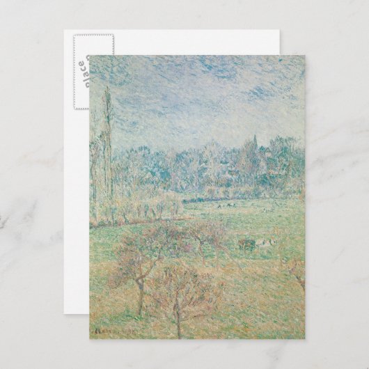 Camille Pissarro | Herbstvormittag, 1892 Postkarte (Vorne/Hinten)