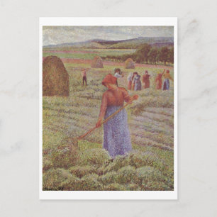 Camille Pissarro - Heu bei Eragny 1889 Öl Postkarte