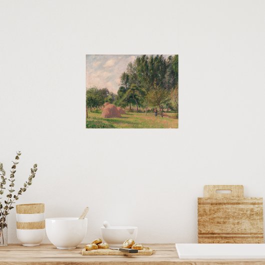 Camille Pissarro | Hystacks, Morgen, Eragny Poster (Küche)